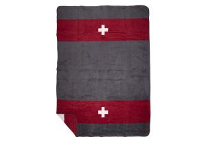 Plaid Schweizerisch, Größe: 150 x 200 cm; Braun / Rot