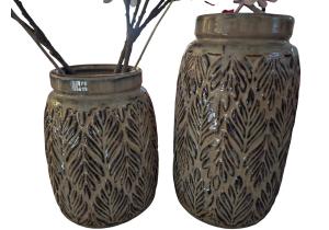 Vase (Set), Keramik; Höhe: ca. .27/21 cm