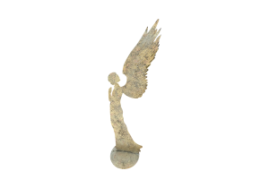 Engel stehend; Höhe: 53 cm; Farbe: Grün Antik