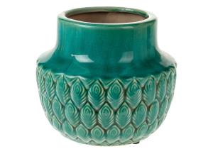 Vase Sace Keramik; Farbe: Größe: 18 x 15,5 cm; Farbe: Türkies