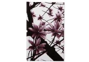 Notizbuch Blättermotiv lila