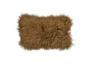 Tibet Schaffell Kissen; 30 x 50 cm; Farbe: Karamel