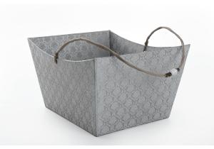 Präsentkörbe (3) Pappe; Ornament; Creme; Größe D: 35 x 28 x 20 cm