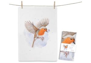 Geschirrtuch Flying Robin ; Maße: ca. 70 x 50 cm