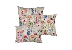 Kissen; Baumwolle; Motiv: Blumenkissen; bestickt; : 60 x 40 cm