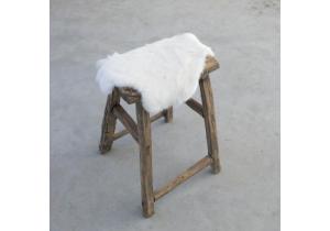 Fell Kaninchen Weiss;  40 cm