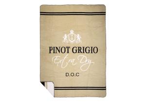 Plaid  Wein Pinot Grigio, Größe: 150 x 200 x 0,5 cm; Beige